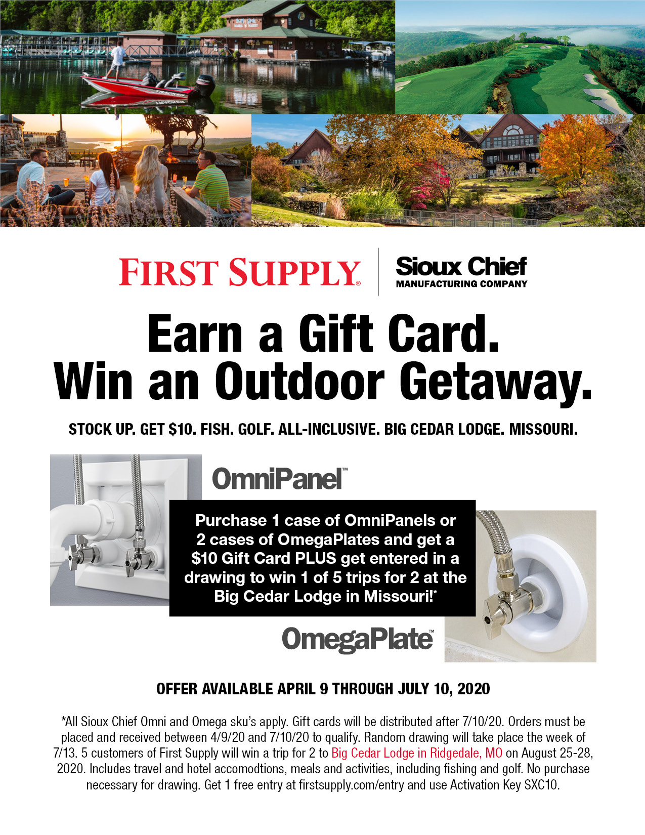 of omnipanels or 2 cases of omegaplates and get a $10 gift card
