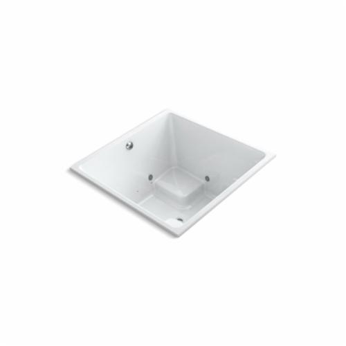 Kohler® 1969-GCR-0 Underscore® Bathtub, Square, 48 in Lx48 in W, Center Drain, White