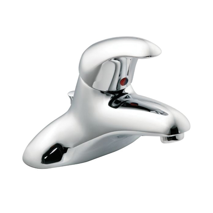 Moen® 8414 Centerset Bathroom Faucet, M-DURA™, Chrome Plated, 1 Handles, Pop-Up Drain, 2.2 gpm