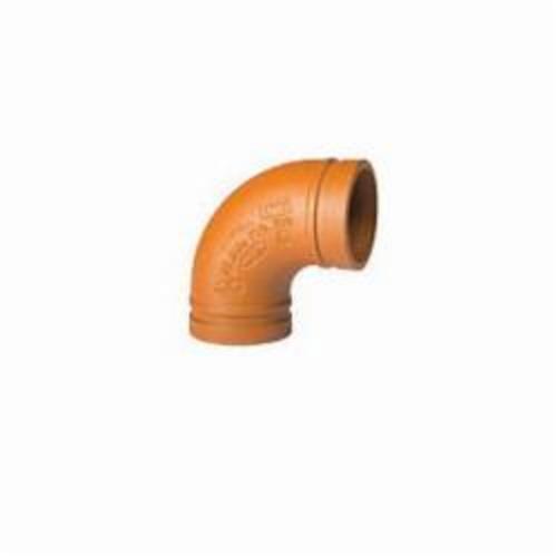 Grinnell Fire 21060GS 90 deg Pipe Elbow, 6 in, Grooved, Ductile Iron