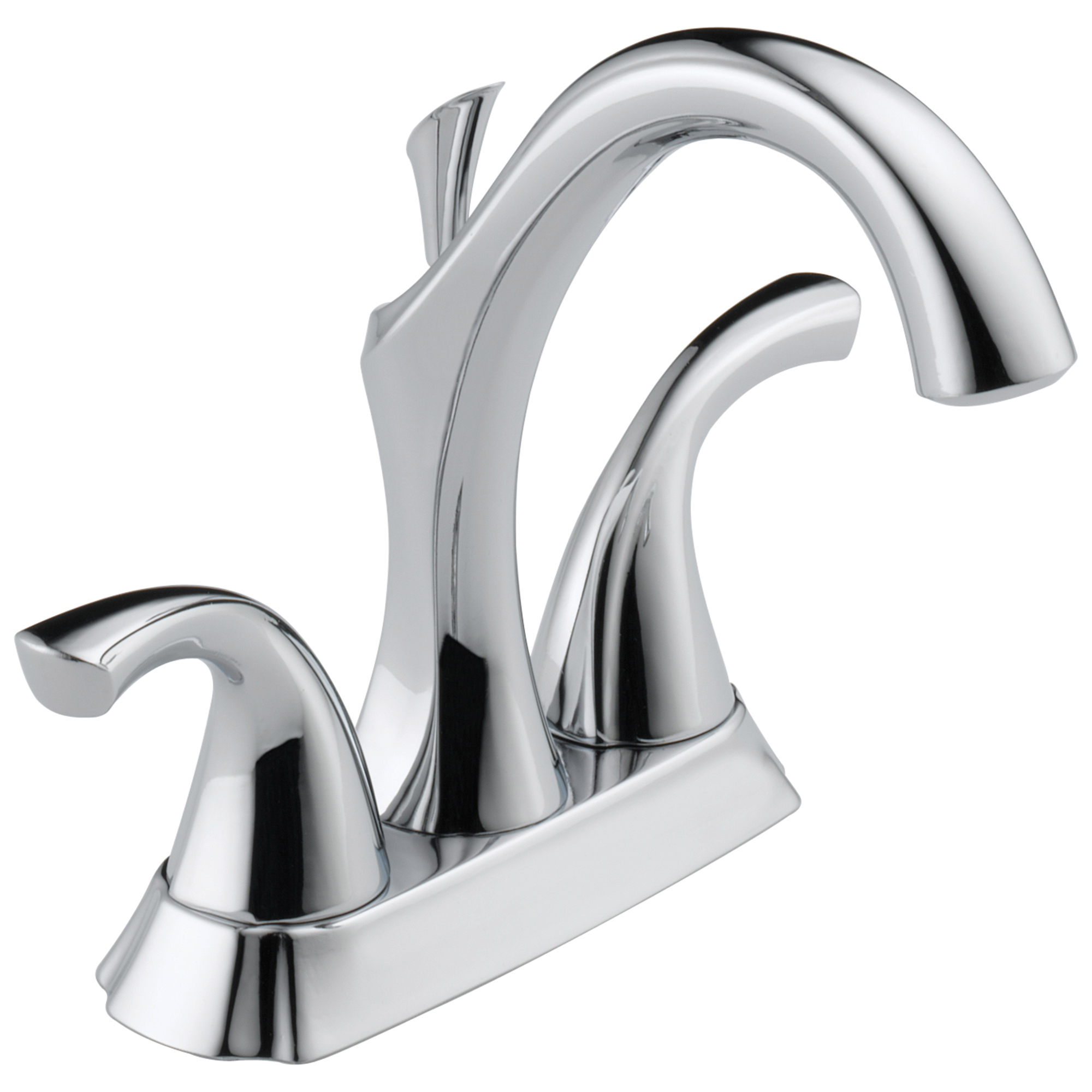 DELTA® 2592-MPU-DST Centerset Lavatory Faucet, Addison™, Chrome Plated, 2 Handles, Metal Pop-Up Drain, 1.2 gpm