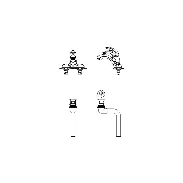 DELTA® 22C531 Centerset Lavatory Faucet, TECK®, Chrome Plated, 1 Handles, 1.5 gpm