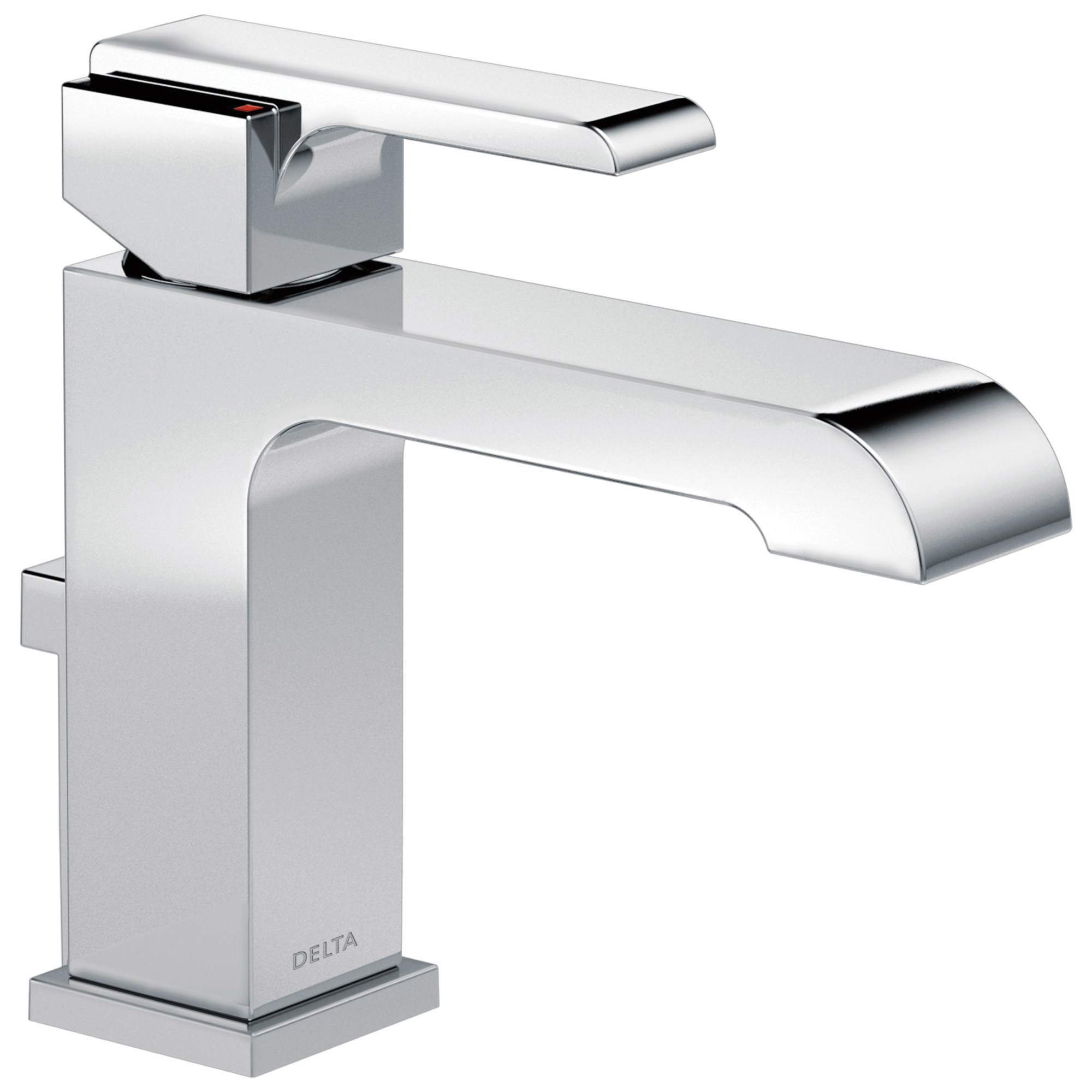 DELTA® 567LF-GPM-MPU Centerset Lavatory Faucet, Ara®, Chrome Plated, 1 Handles, Metal Pop-Up Drain, 1 gpm