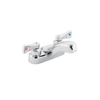 Moen® 8210F12 Centerset Bathroom Faucet, M-DURA™, Chrome Plated, 2 Handles, 1.2 gpm