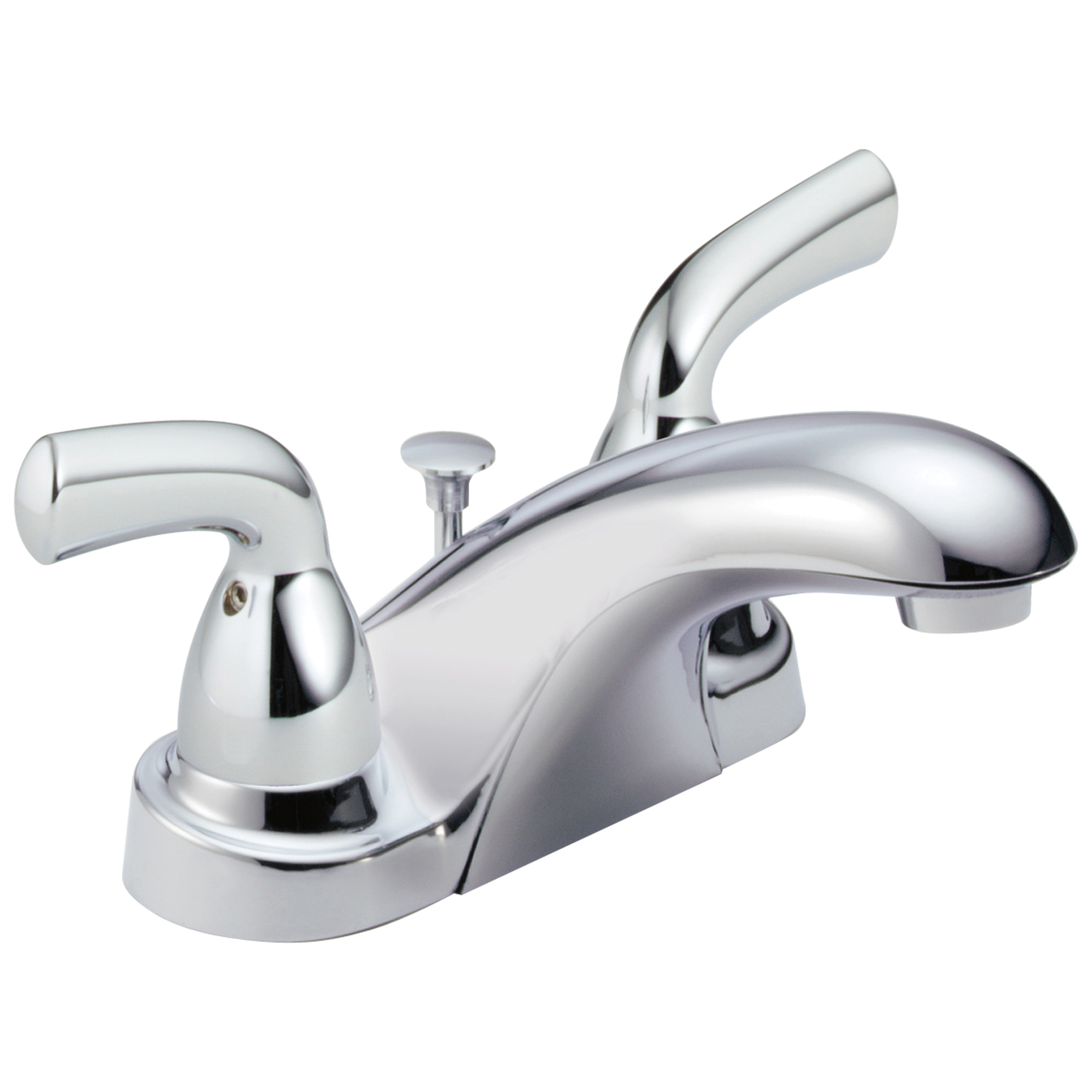 DELTA® B2510LF Centerset Lavatory Faucet, Foundations®, Chrome Plated, 2 Handles, Pop-Up Drain, 1.5 gpm