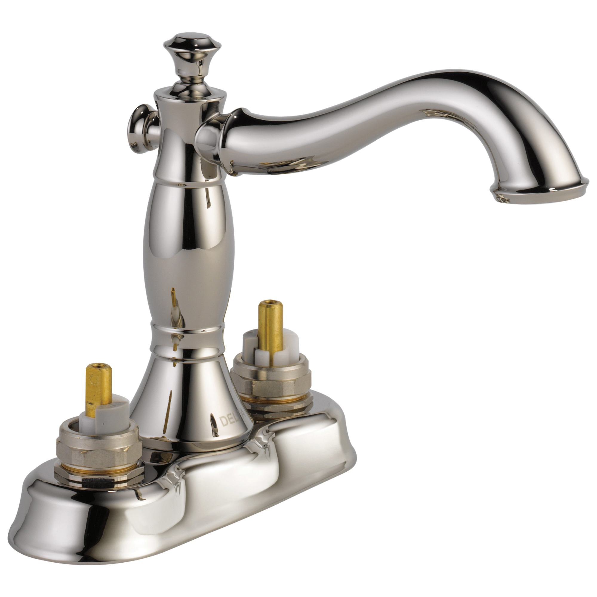 DELTA® 2597LF-PNMPU-LHP Centerset Lavatory Faucet, Cassidy™, Polished Nickel, Pop-Up Drain, 1.2 gpm - Discontinued