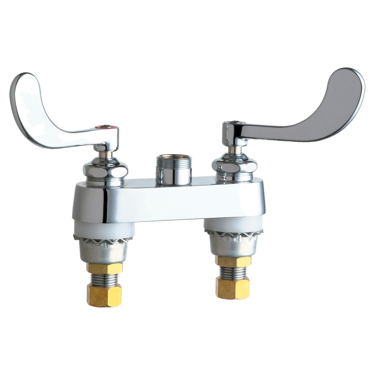 Chicago Faucet® 895-317LESXKAB Lavatory Sink Faucet, Chrome Plated, 2 Handles
