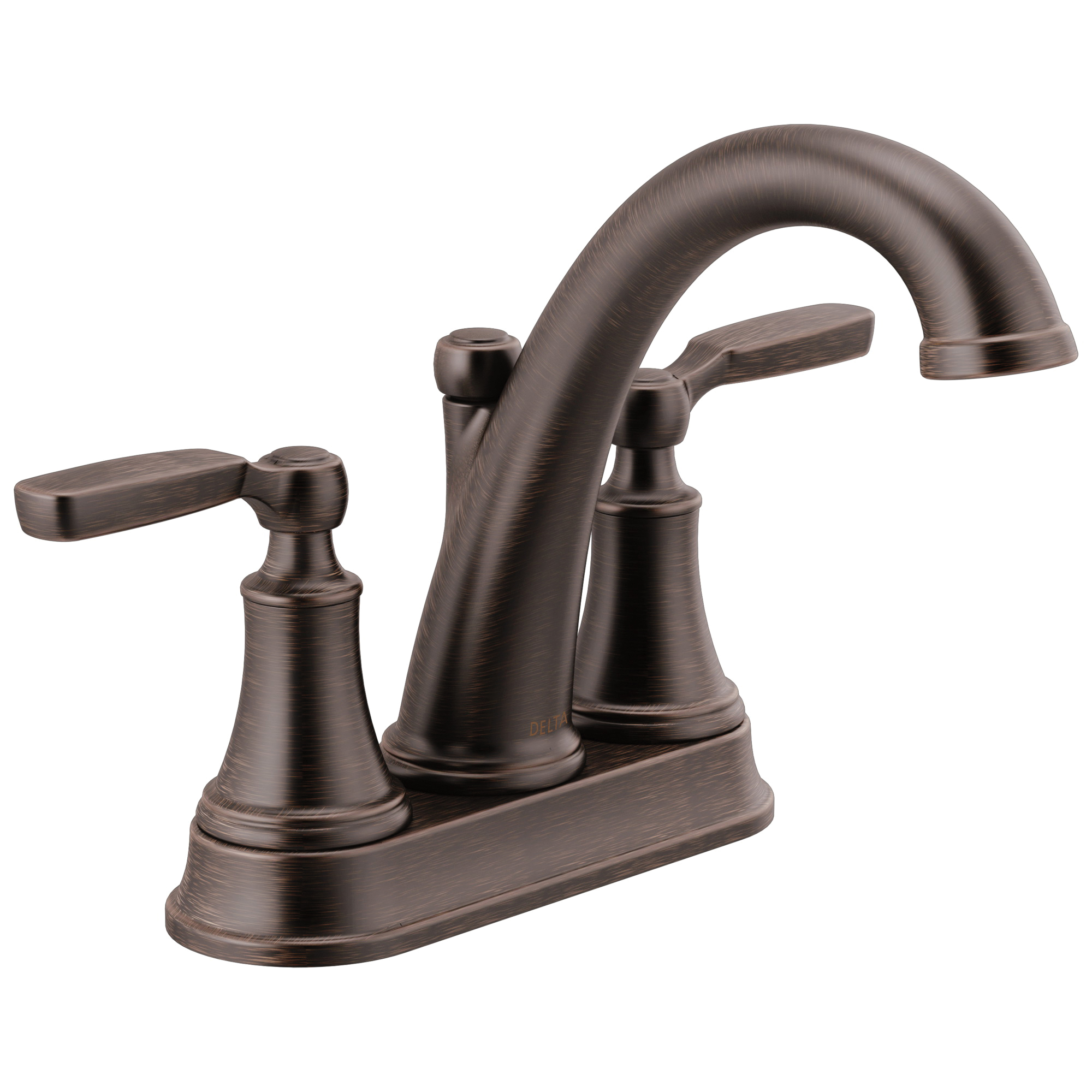 DELTA® 2532LF-RBMPU Bathroom Faucet, Woodhurst™, Venetian Bronze, 2 Handles, Metal Pop-Up Drain, 1.2 gpm