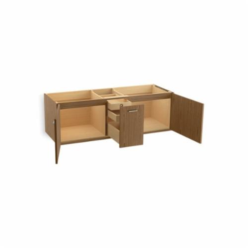 99548-SD-1WM Jute® Bathroom Vanity Cabinet With Split Top Drawer, 19-1/2 in OAH x 60 in OAW x 21-7/8 in OAD, Wall Mount, Walnut Flax Cabinet - Discontinued