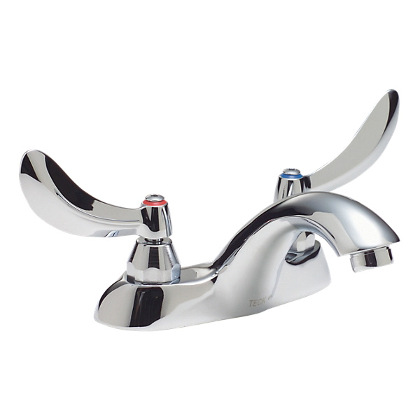DELTA® 21C134 Heavy Duty Centerset Sink Faucet, TECK®, Polished Chrome, 2 Handles, 1.5 gpm