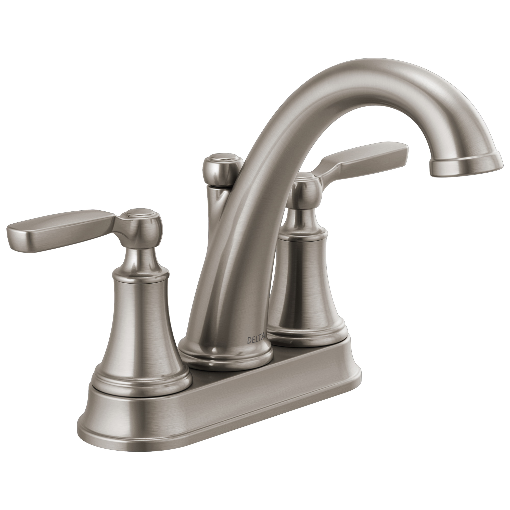 DELTA® 2532LF-SSTP Bathroom Faucet, Woodhurst™, Stainless, 2 Handles, 50/50 Pop-Up Drain, 1.2 gpm