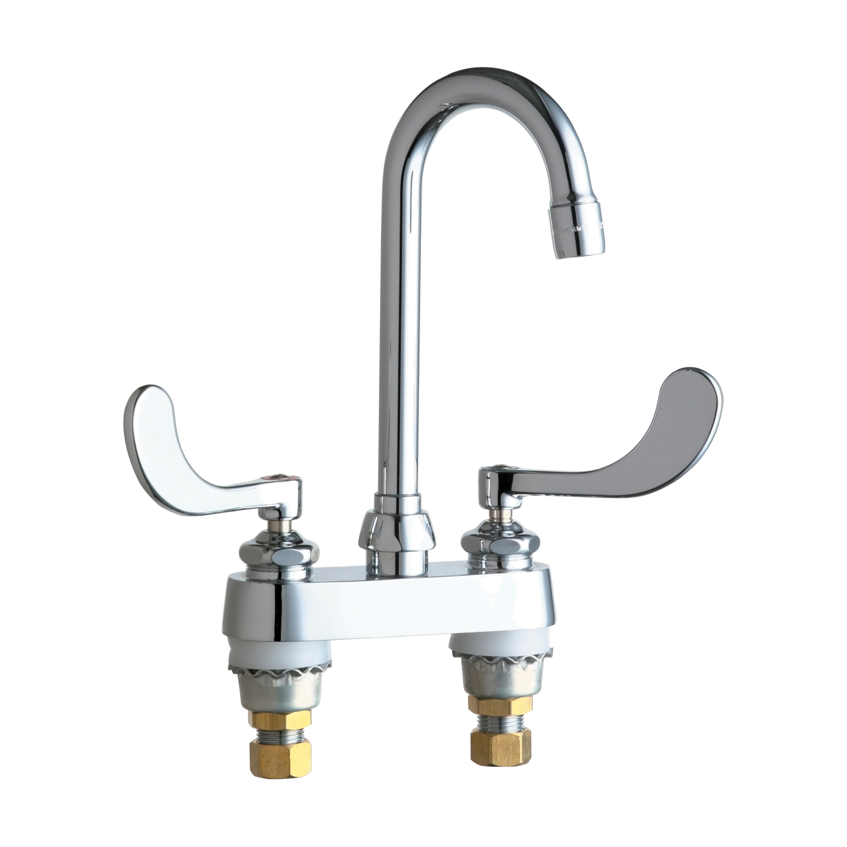 Chicago Faucet® 895-317XKABCP Lavatory Sink Faucet, Chrome Plated, 2 Handles, 2.2 gpm