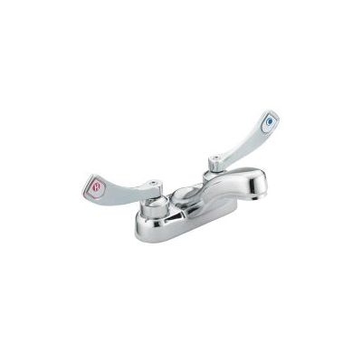 Moen® 8215F12 Centerset Bathroom Faucet, M-DURA™, Chrome Plated, 2 Handles, 1.2 gpm