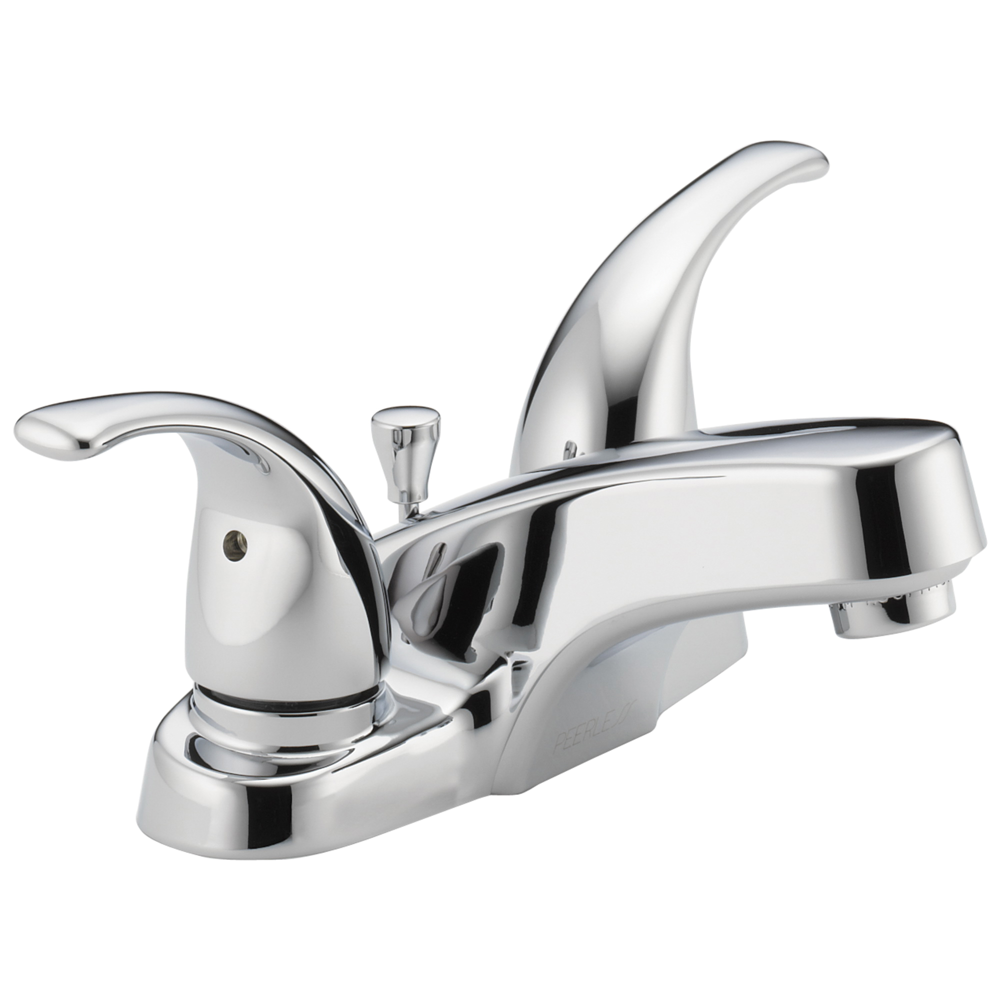 Peerless® P299628LF-M Centerset Lavatory Faucet, Chrome Plated, 2 Handles, Metal Pop-Up Drain, 1.2 gpm