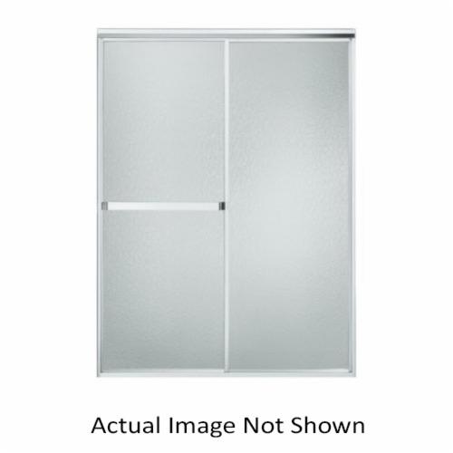 695B-48S-G02 Standard Framed Sliding Shower Door, Tempered Glass, Silver