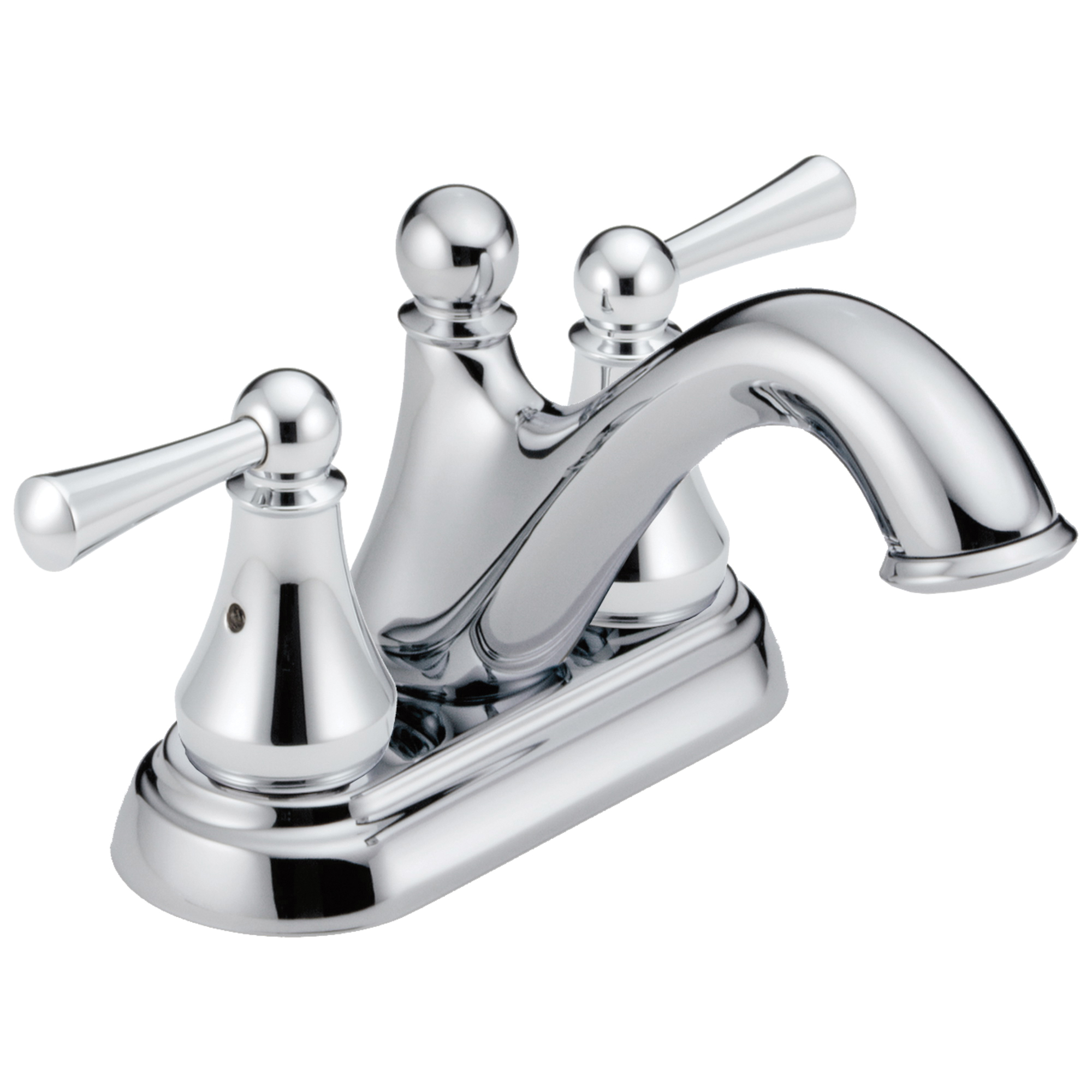 DELTA® 25999LF Centerset Lavatory Faucet, Haywood™, Chrome Plated, 2 Handles, Plastic Pop-Up Drain, 1.2 gpm