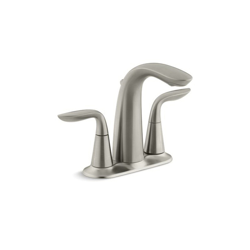 Kohler® 5316-4-BN Centerset Bathroom Sink Faucet, Refinia®, Brushed Nickel, 2 Handles, Pop-Up Drain, 1.2 gpm - Discontinued