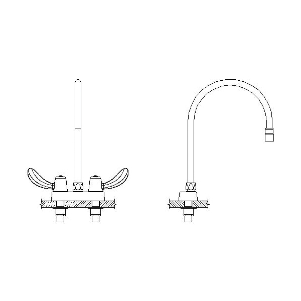 DELTA® 27C4922-R7 Heavy Duty Lavatory Sink Faucet, TECK®, Polished Chrome, 2 Handles, 1.5 gpm