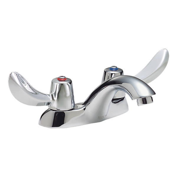 DELTA® 21C132 Heavy Duty Centerset Sink Faucet, TECK®, Polished Chrome, 2 Handles, 1.5 gpm