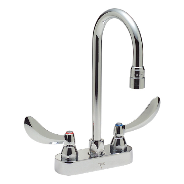 DELTA® 27C4944 Heavy Duty Lavatory Sink Faucet, TECK®, Polished Chrome, 2 Handles, 1.5 gpm