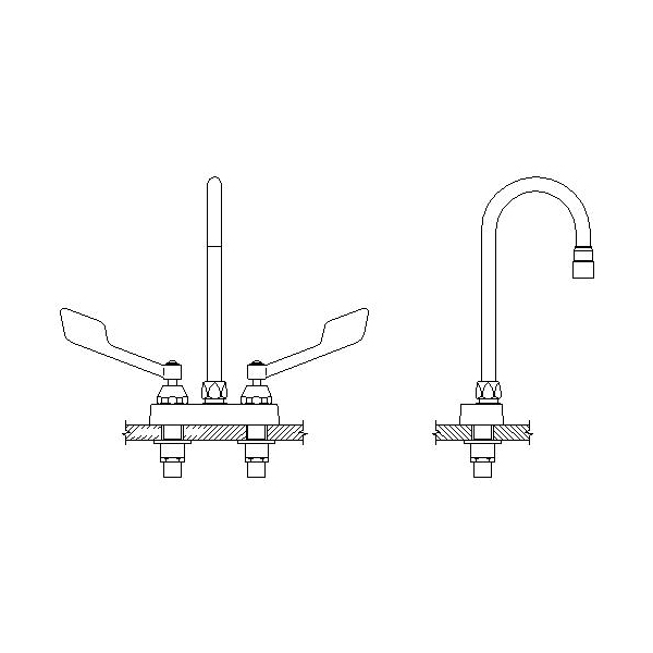 DELTA® 27C4835 Heavy Duty Lavatory Sink Faucet, TECK®, Polished Chrome, 1 Handles, 1.5 gpm