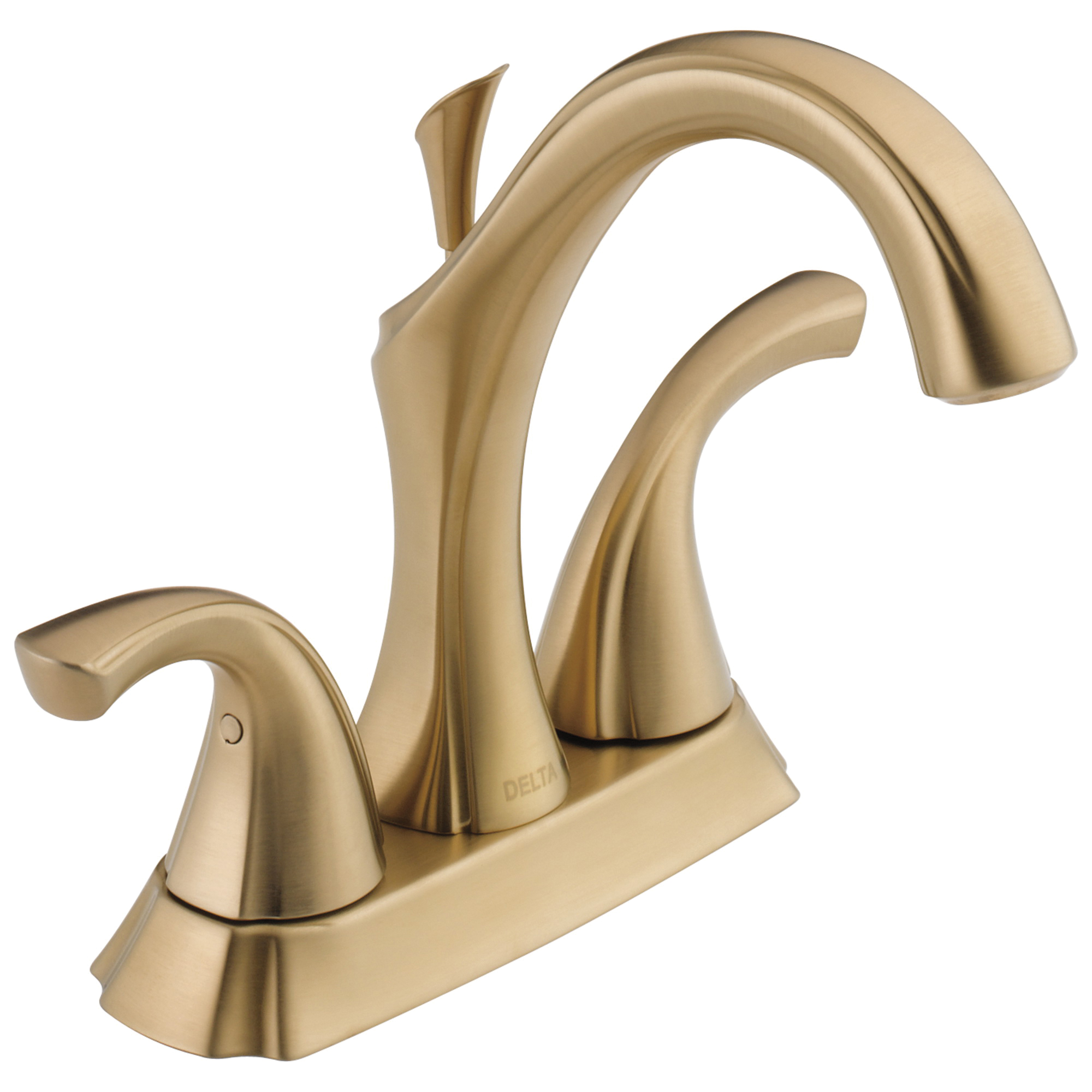 DELTA® 2592-CZMPU-DST Centerset Lavatory Faucet, Addison™, Champagne Bronze, 2 Handles, Metal Pop-Up Drain, 1.2 gpm