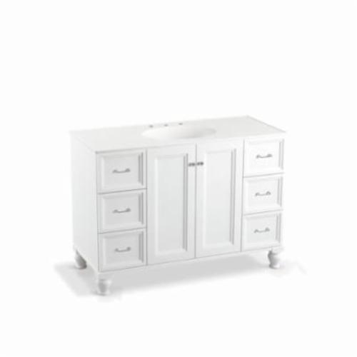 99522-LG-1WA Damask® Standard Vanity Cabinet With Furniture Leg, Freestanding Mount, Linen White Cabinet