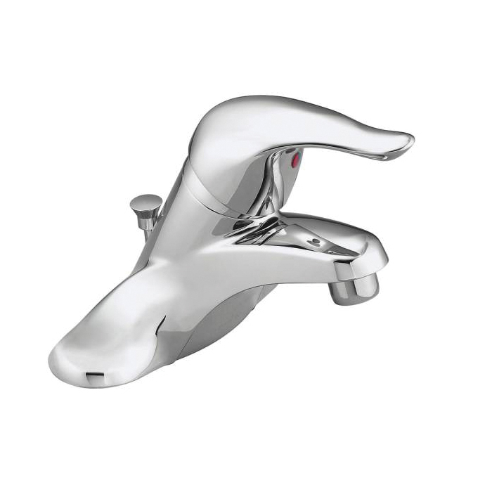 Moen® L64620 Centerset Bathroom Faucet, Chateau®, Chrome Plated, 1 Handles, Metal Pop-Up Drain, 1.5 gpm