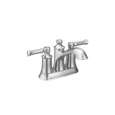 Moen® 66802 Centerset Bathroom Faucet, Dartmoor™, Chrome Plated, 2 Handles, Metal Pop-Up Drain, 1.2 gpm