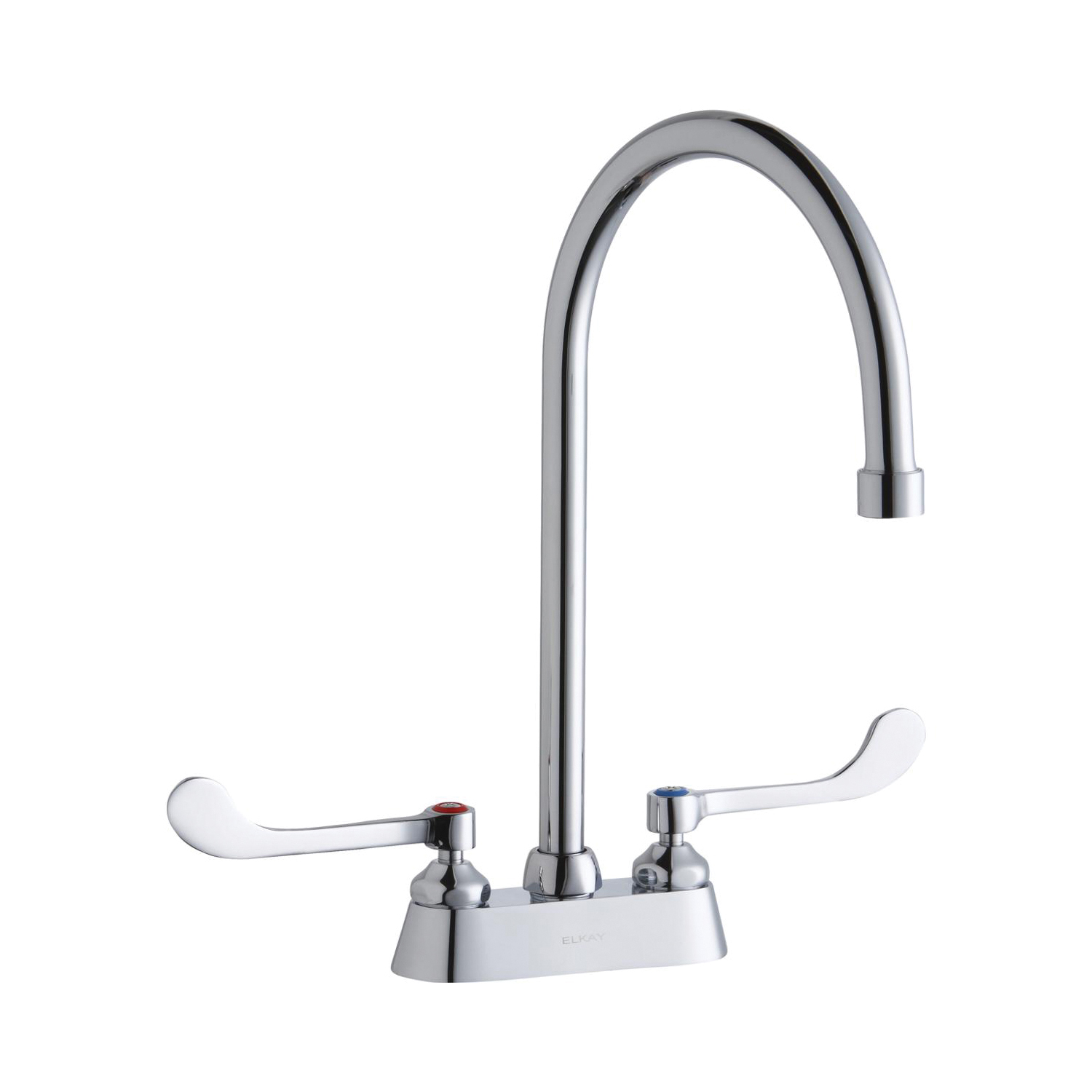 Elkay® LK406GN08T6 Centerset Bathroom Faucet, Chrome Plated, 2 Handles, 1.5 gpm