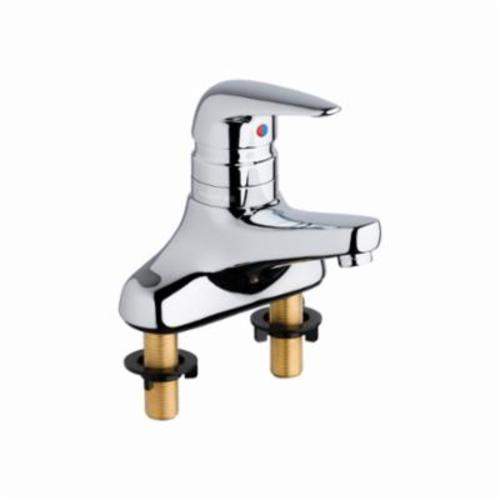 Chicago Faucet® 420-T45E39VPABCP Hot and Cold Water Mixing Sink Faucet, Chrome Plated, 1 Handles, 0.35 gpm