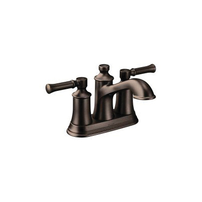 Moen® 6802ORB Centerset Bathroom Faucet, Dartmoor™, Oil Rubbed Bronze, 2 Handles, Metal Pop-Up Drain, 1.2 gpm