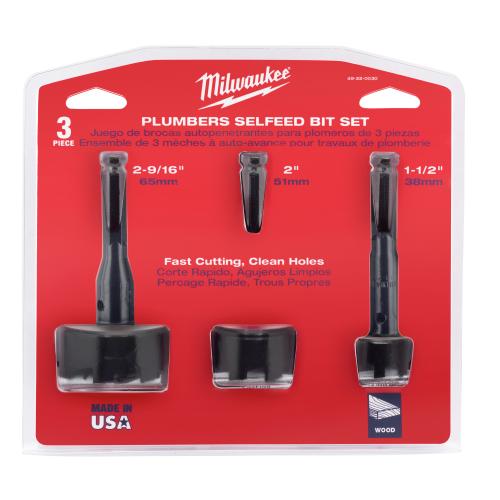 Milwaukee® 49220030 SelfFeed Bit Kit, 13/8 in Min Drill Bit, 29/16