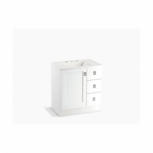Kohler® 99530-TKR-1WA Poplin® Bathroom Vanity Cabinet With Toe Kick, Free Standing Mount, Linen White Cabinet - Discontinued