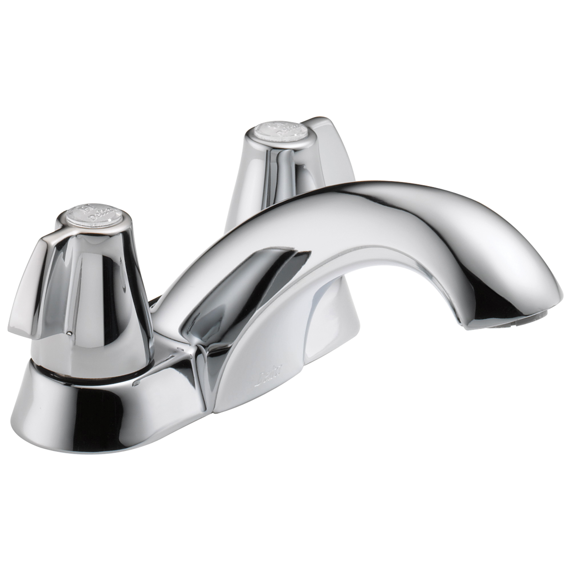 DELTA® 2500LF Centerset Lavatory Faucet, Classic, Chrome Plated, 2 Handles, 1.2 gpm