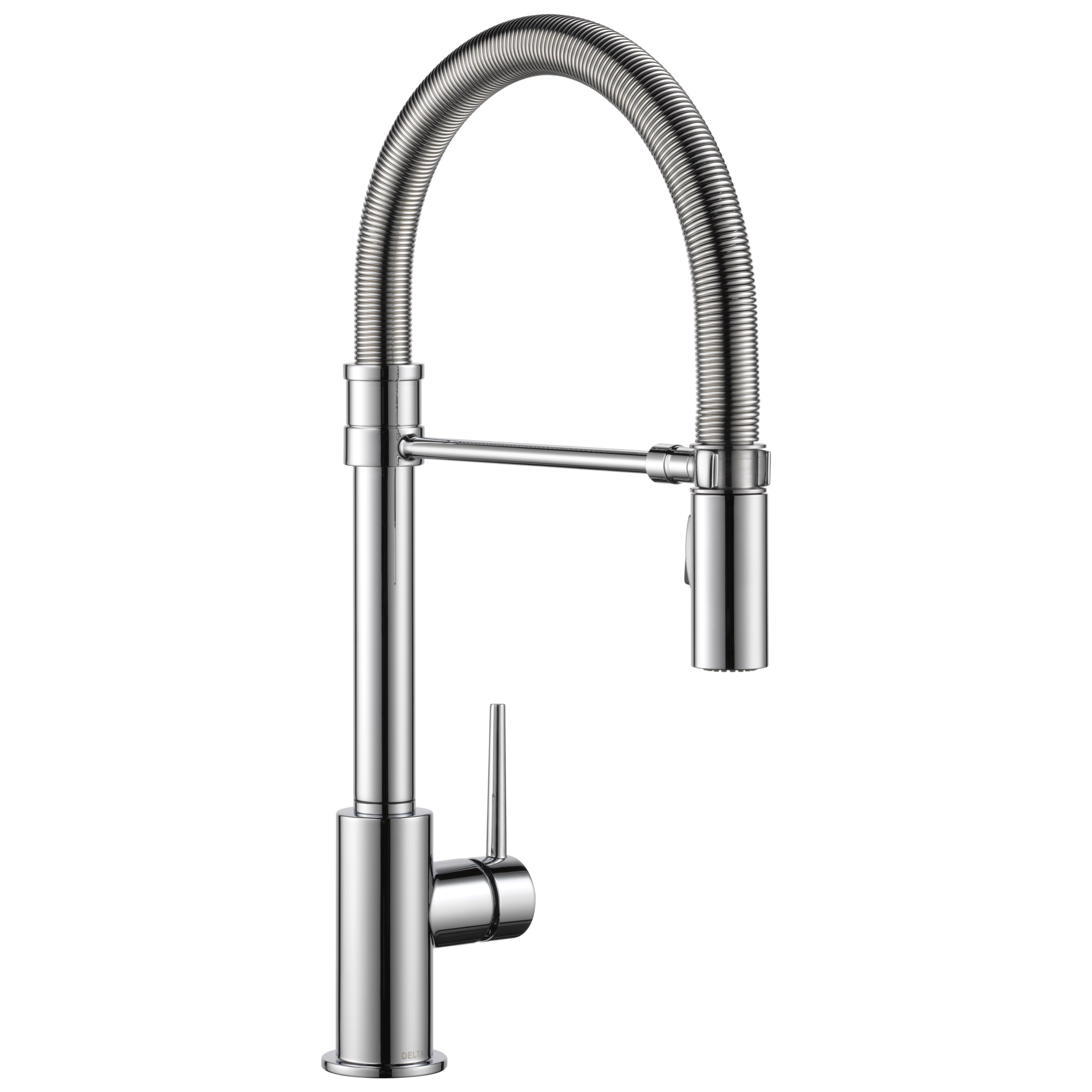 9659-DST Pull-Down Kitchen Faucet With Spring Spout, Chrome Plated