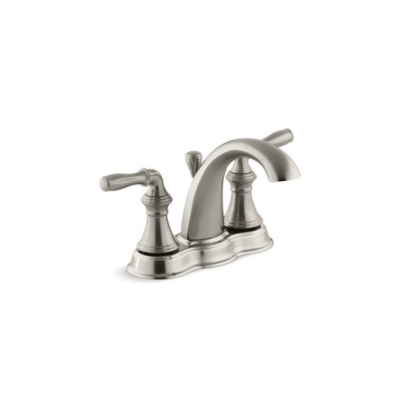 Kohler® 393-N4-BN Centerset Bathroom Sink Faucet, Devonshire®, Vibrant® Brushed Nickel, 2 Handles, Pop-Up Drain, 1.2 gpm