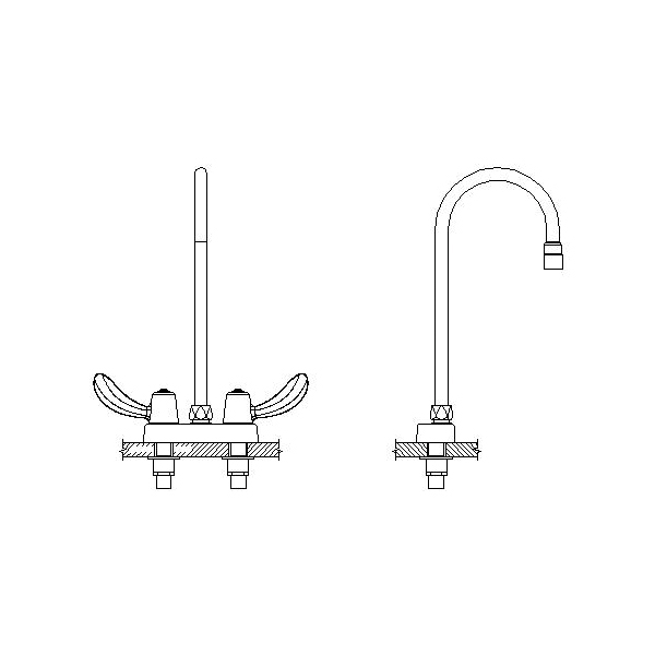 DELTA® 27C4942-R6 Heavy Duty Lavatory Sink Faucet, TECK®, Polished Chrome, 2 Handles, 1.5 gpm