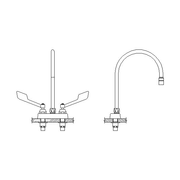 DELTA® 27C4925-R7 Heavy Duty Lavatory Sink Faucet, TECK®, Polished Chrome, 2 Handles, 1.5 gpm