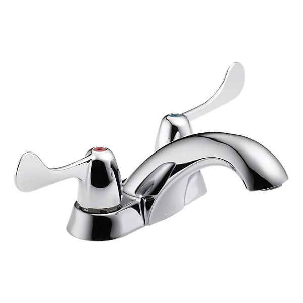 DELTA® 2529LF-LGHGMHDF Centerset Lavatory Faucet, HDF®, Chrome Plated, 2 Handles, 0.5 gpm