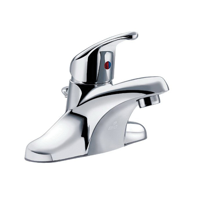CFG CA40718 Bathroom Faucet, Cornerstone™, Chrome Plated, 1 Handles, Metal Pop-Up Drain, 1.2 gpm