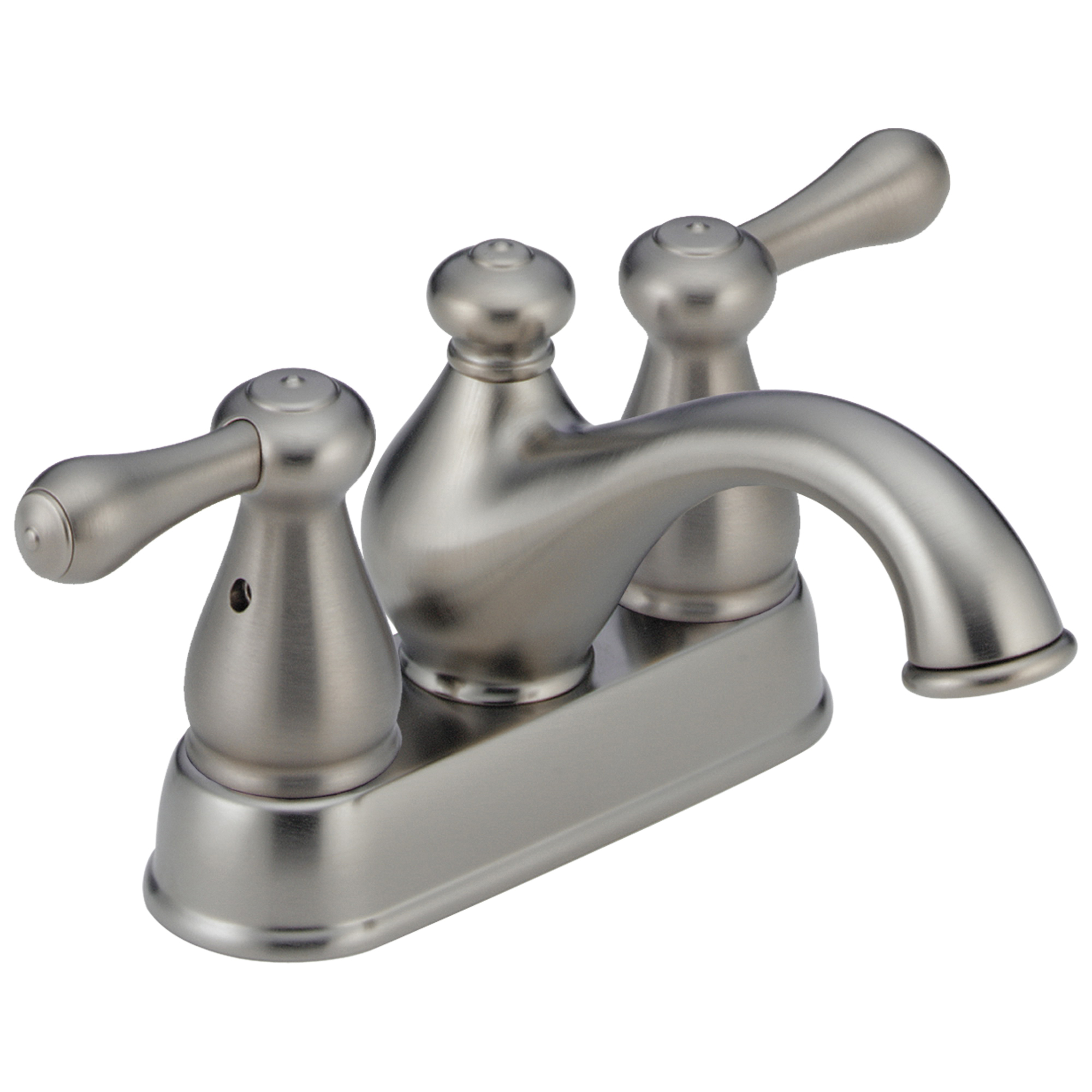 DELTA® 2578LFSS-278SS Centerset Lavatory Faucet, Leland®, Stainless Steel, 2 Handles, 50/50 Pop-Up Drain, 1.2 gpm