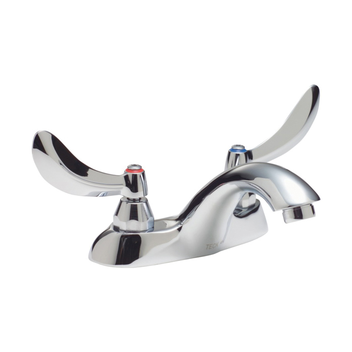 DELTA® 21C144 Heavy Duty Centerset Sink Faucet, TECK®, Polished Chrome, 2 Handles, 1.5 gpm