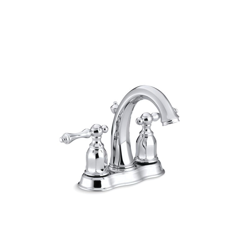 Kohler® 13490-4-CP Centerset Bathroom Sink Faucet, Kelston®, Polished Chrome, 2 Handles, Pop-Up Drain, 1.2 gpm