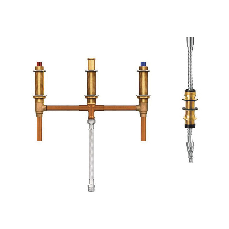 9796 Fixed Roman Tub High Flow Rough-In Valve With Diverter, Metal Body