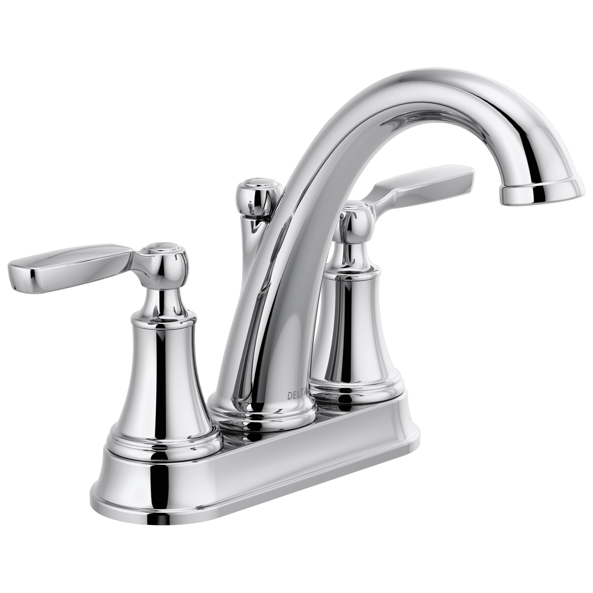 DELTA® 2532LF-MPU Bathroom Faucet, Woodhurst™, Chrome Plated, 2 Handles, Metal Pop-Up Drain, 1.2 gpm