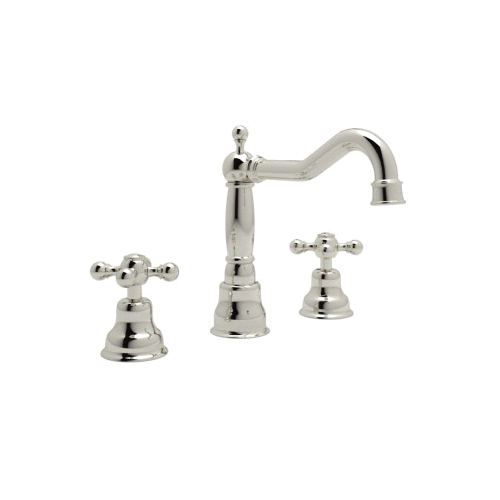 AC107X-PN-2 Country Bath Arcana Widespread Lavatory Faucet, Polished Nickel, Pop-Up Drain