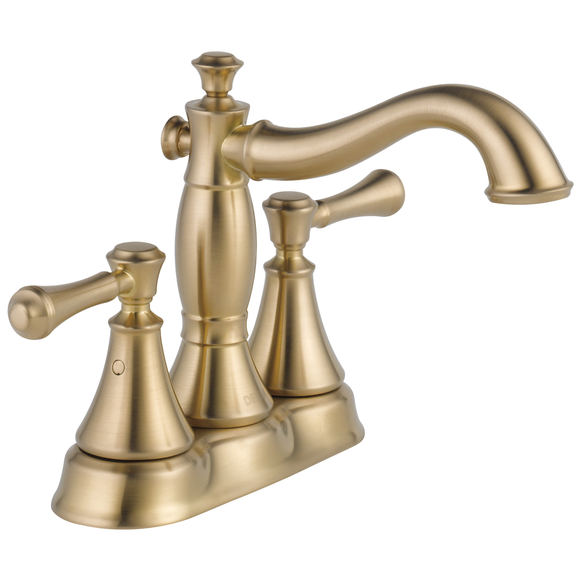 DELTA® 2597LF-CZMPU Centerset Bathroom Faucet, Cassidy™, Champagne Bronze, 2 Handles, Metal Pop-Up Drain, 1.2 gpm
