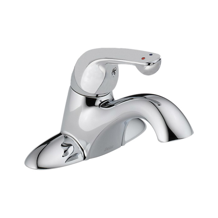 DELTA® 501LF-HGMHDF Centerset Lavatory Faucet, HDF®, Chrome Plated, 1 Handles, 0.5 gpm
