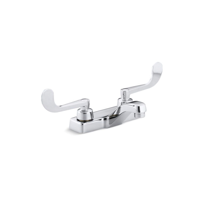 Kohler® 7404-5A-CP Centerset Bathroom Sink Faucet, Triton™, Polished Chrome, 2 Handles, 1.5 gpm